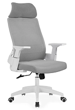Кресло компьютерное Flok gray / white