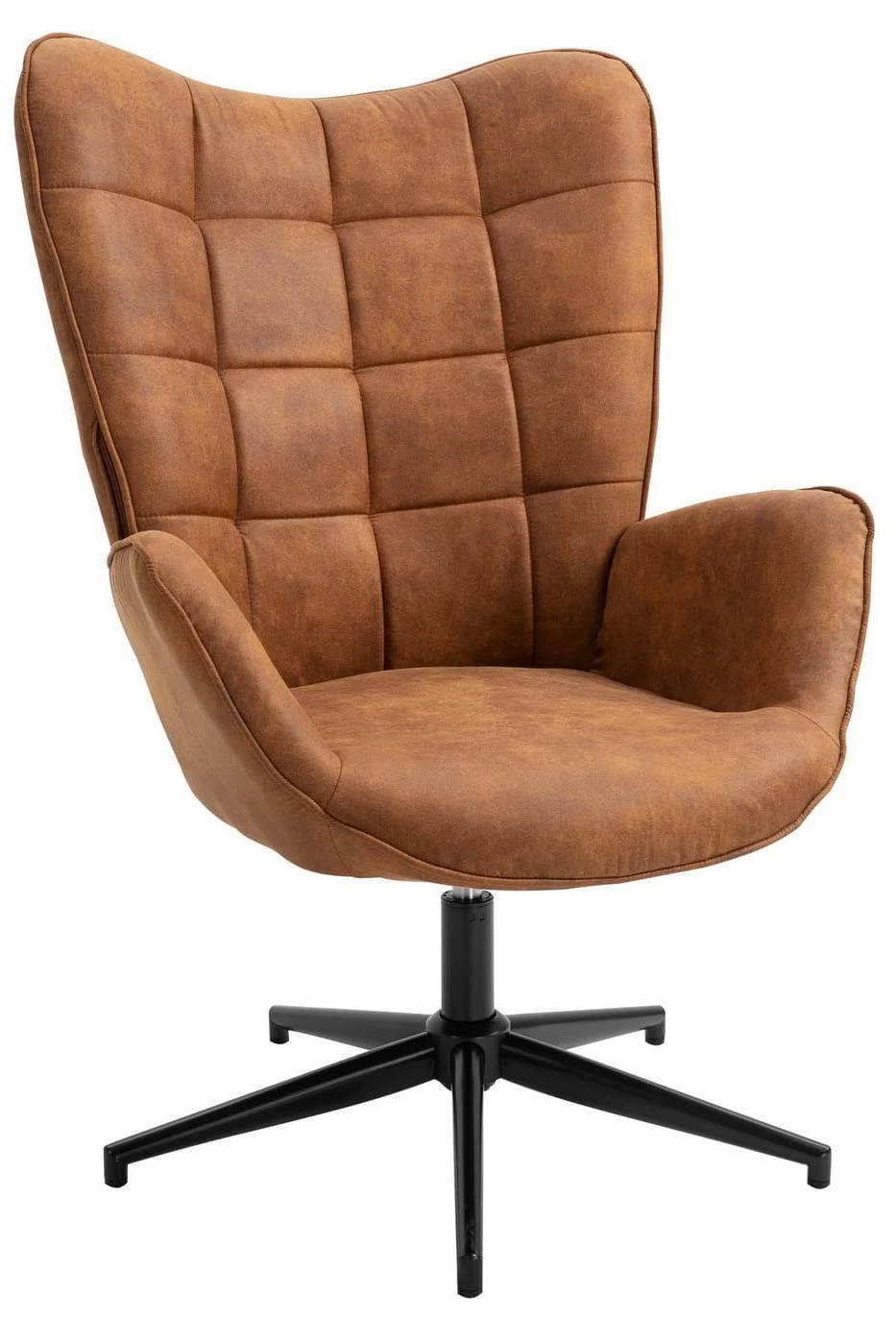 Кресло вращающееся Stool Group Ирис искусственная замша коричневая
