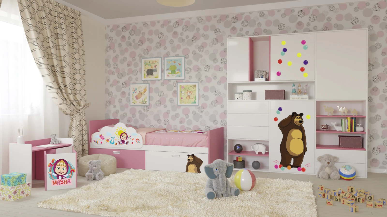 Детская комната Маша и медведь