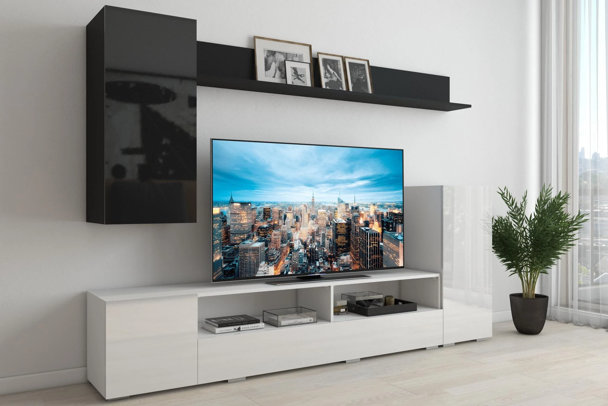 Мини горка в гостиную в современном стиле под телевизор