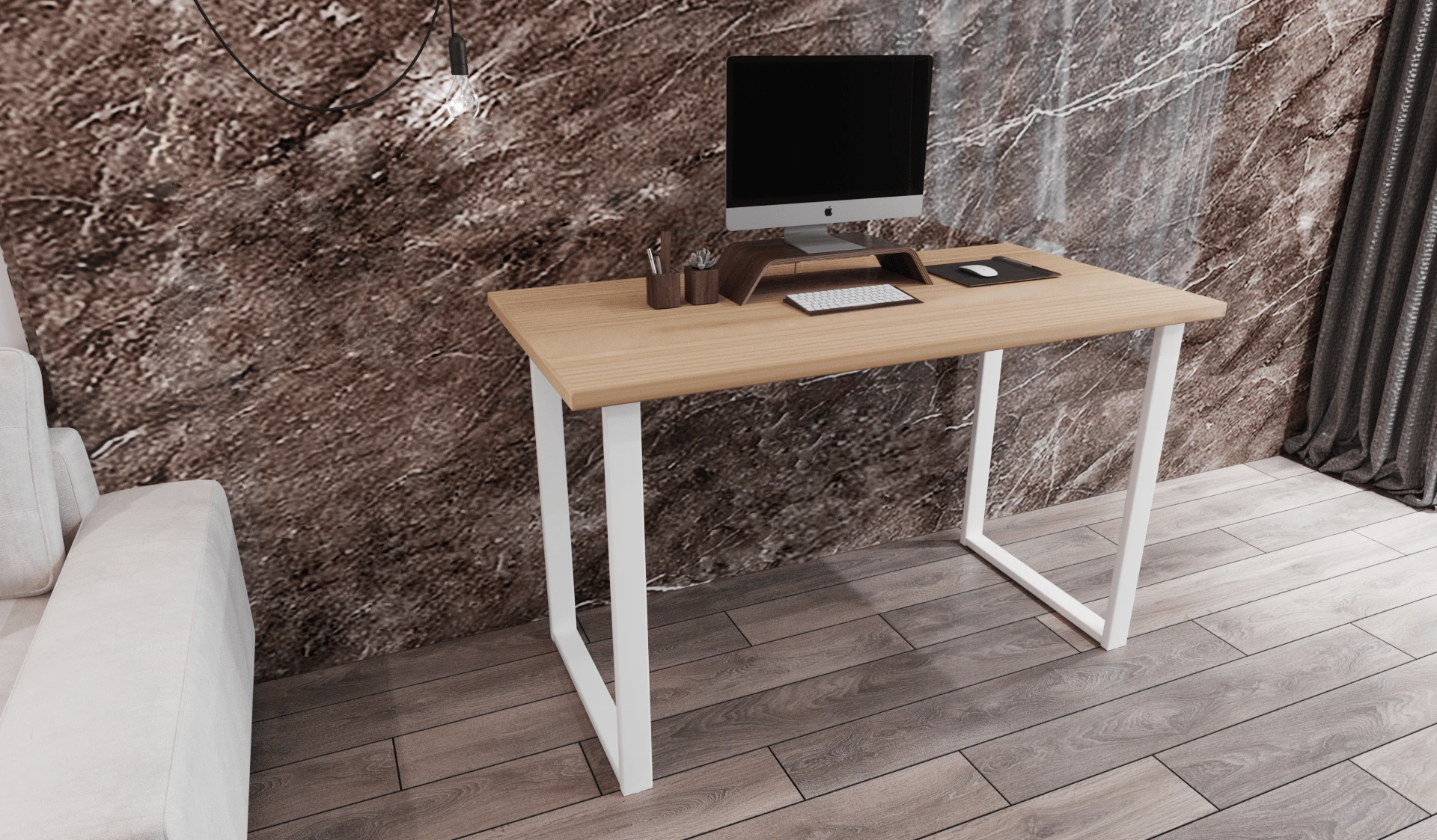 стол письменный техно крафт бетон