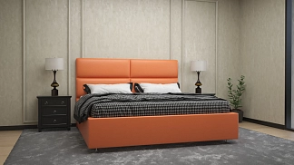 Кровать Афина-4 с подъемным механизмом оранжевая