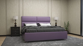 Кровать Афина-4 с подъемным механизмом фиолетовая