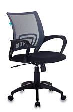 Кресло компьютерное Бюрократ серый/черный лофт +экокожа