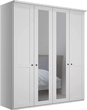 Шкаф распашной София-5 Икеа (IKEA) четырехдверный с зеркалом мдф