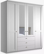 Шкаф распашной София-20 Икеа (IKEA) четырехдверный с зеркалом мдф