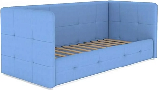 Кровать детская № 374 с подъемным механизмом голубой