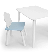 Комплект детский стол со стулом Облачко (Белый/Голубой/Белый)