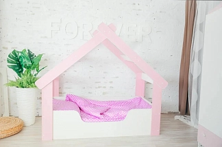 Кровать-домик Сказка розовая S
