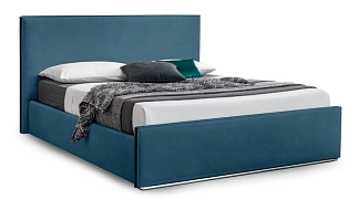 Кровать мягкая Лофти синяя