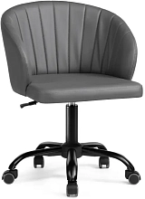 Кресло компьютерное Пард экокожа серый