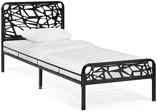 Кровать металлическая Кубо 90х200 черный