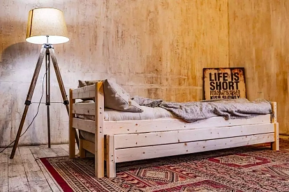 Кровать Тайбэй с выдвижным спальным местом 2 в 1 купить по цене 8990 вМоскве, артикул А2761594878 ✓ WallyTally.ru