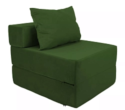Кресло бескаркасное трансформер Квадро зеленое