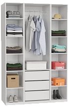 Шкаф для гардеробной Дели 20 ПАКС Икеа (IKEA) Белый