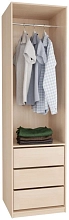 Шкаф для гардеробной Дели 13 ПАКС Икеа (IKEA) Дуб Молочный