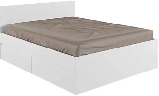 Кровать Мадера 160х200 белый эггер
