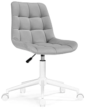 Кресло компьютерное Честер светло-серый / белый