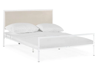 Кровать металлическая Азет 1 160х200 белый / light beige