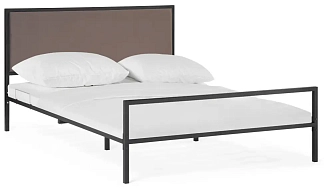 Кровать металлическая Азет 1 160х200 черный / dark brown