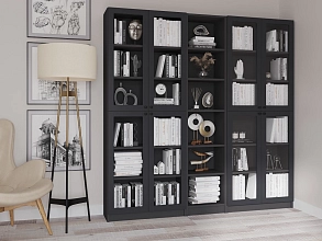 Шкаф книжный Стольмин Билли 30 графит ИКЕА (IKEA)